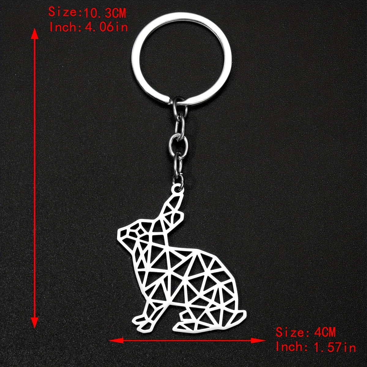Stainless Steel Rabbit Keychain for Men