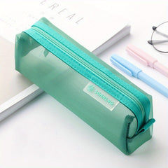 Transparent Pencil Bag Large Capacity Mesh Pen Case