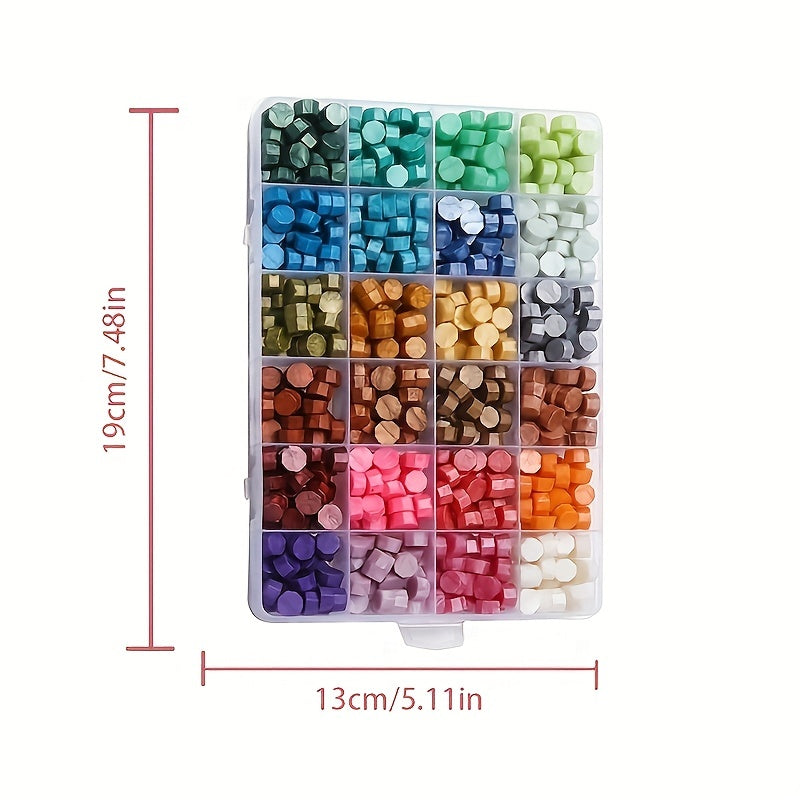 24 Colors Fire Lacquer Wax Pellet Set for Seal Stamp Tools