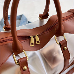 Large Waterproof Makeup Bag with Double Handles for Short Journeys