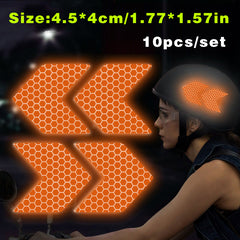 10pcs Arrow Reflective Sticker Set Bike Frame Car Motorcycle Bicycle Decal