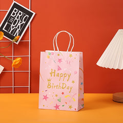 Foldable Paper Bag 12pcs Set Birthday Gift Bags Party Favor Candy Packaging Bag