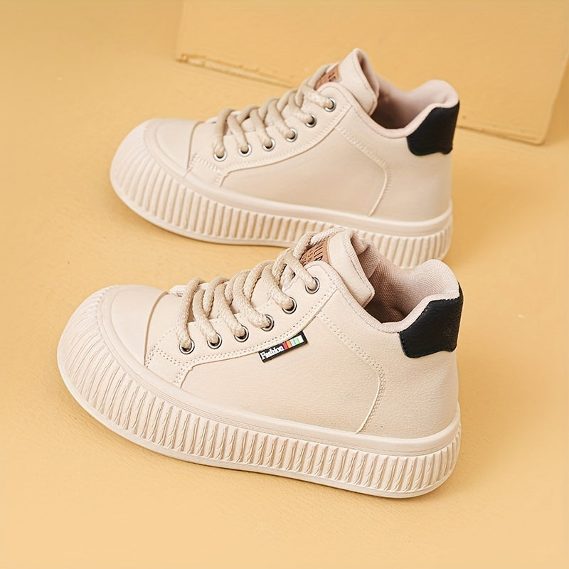 Women's Letter Pattern High Top Board Shoes Outdoor Sneakers