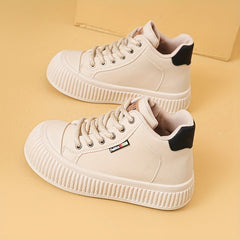 Women's Letter Pattern High Top Board Shoes Outdoor Sneakers