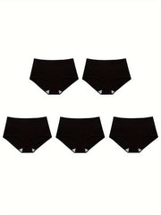 5 Pack Plus Size Seamless Anti Chafing Briefs Set