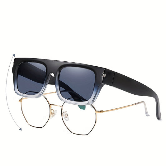 Men's Clip On Sunglasses UV Protection For Outdoor Travel
