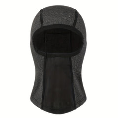 Gray Balaclava Face Mask Adjustable Windproof UV Protection Hoodie Hat