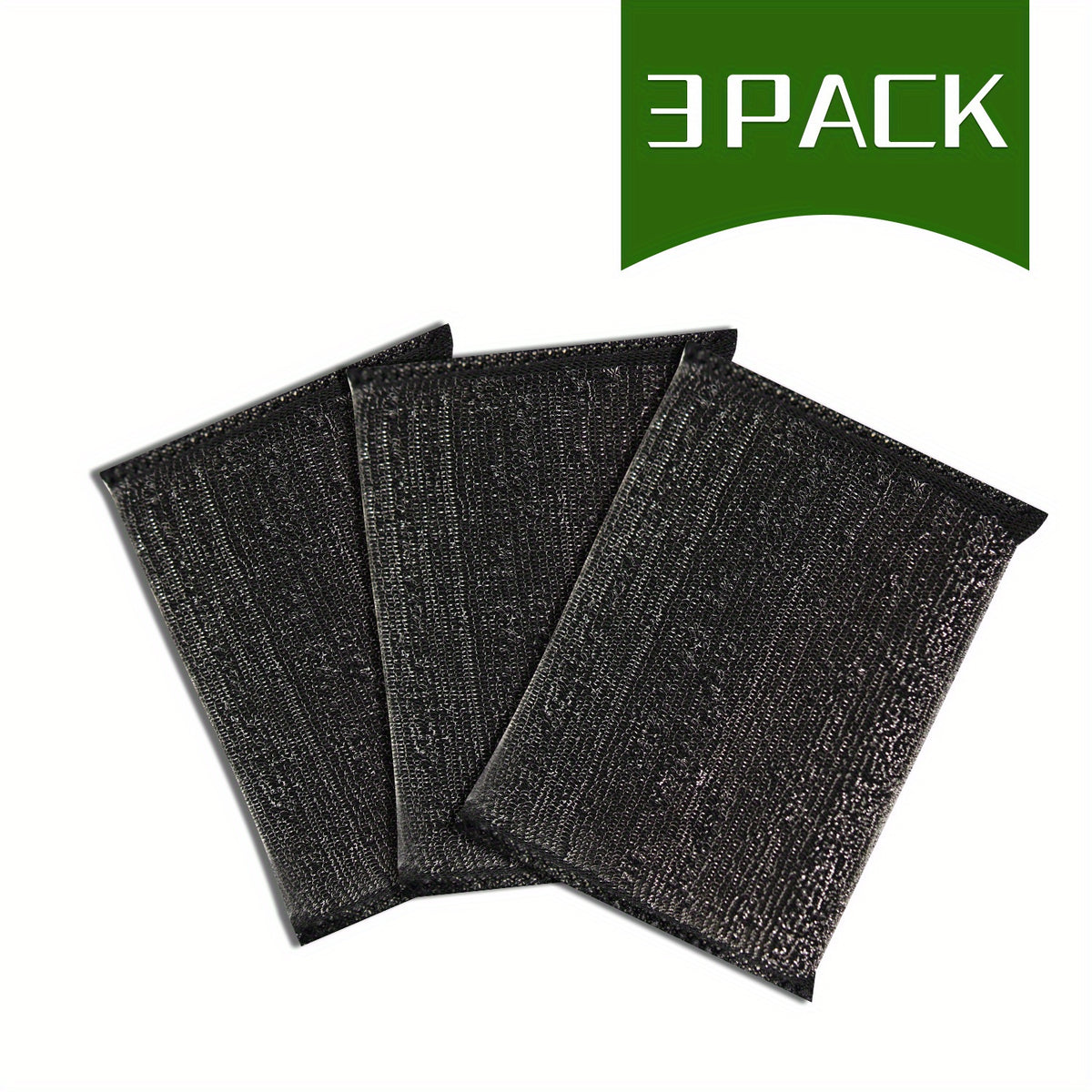 3pcs Steel Scrub Sponges for Sparkling Clean Dishes
