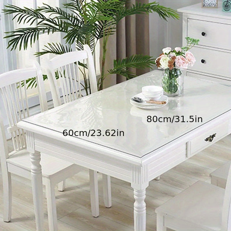Clear PVC Table Top Protector  Rectangular Crystal Transparent Table Cloth