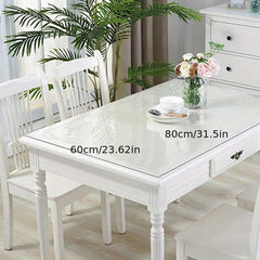 Clear PVC Table Top Protector  Rectangular Crystal Transparent Table Cloth