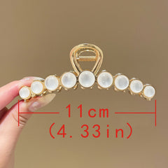 Faux Pearl Hair Claw Clip Non Slip Jaw Clamp Strong Hold