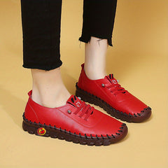 Women's Lace Up Low Round Toe Non slip Soft Sole Outdoor Shoes
