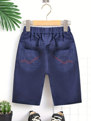 Boys Embroidery Letter Print Comfortable Shorts