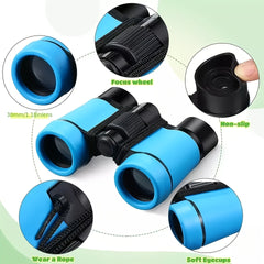 Kids Shock Proof Toy Binoculars Set Educational Learning Hiking