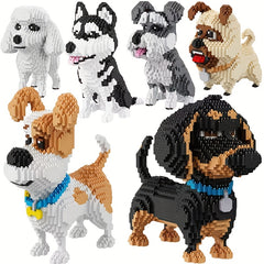 5000pcs Dog Building Blocks Set 3D Handcrafted Animal Toys