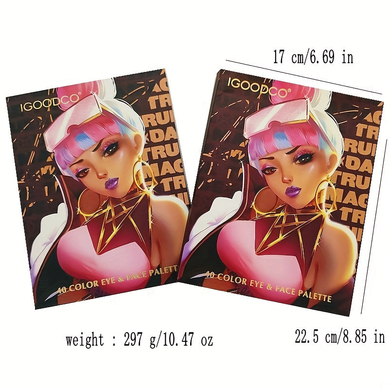 40 Colors Makeup Palette Pearly Matte High Gloss Powder Blusher 3 In 1