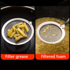 Stainless Steel Mesh Skimmer Spoon Long Handle Anti-scalding Hot Pot Filter