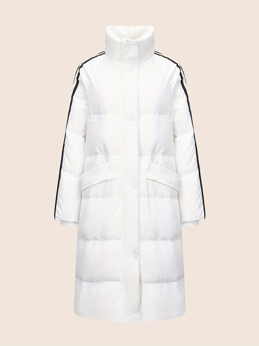 Women's Long Down Jacket High Neck Warm Winter Coat