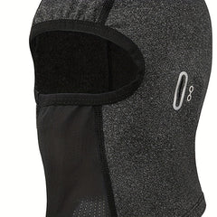 Gray Balaclava Face Mask Adjustable Windproof UV Protection Hoodie Hat