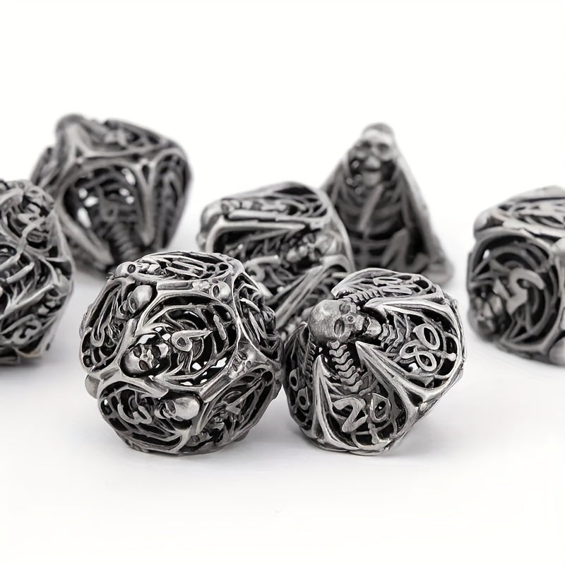 Skull Metal Dice Set Set Of 7