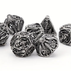 Skull Metal Dice Set Set Of 7