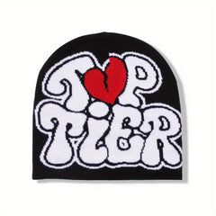 TIER Hip Hop Beanie Cap Unisex Y2k Cold Knit Hat