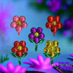 5pcs Flower Balloons for Outdoor Birthday Photo Decoration