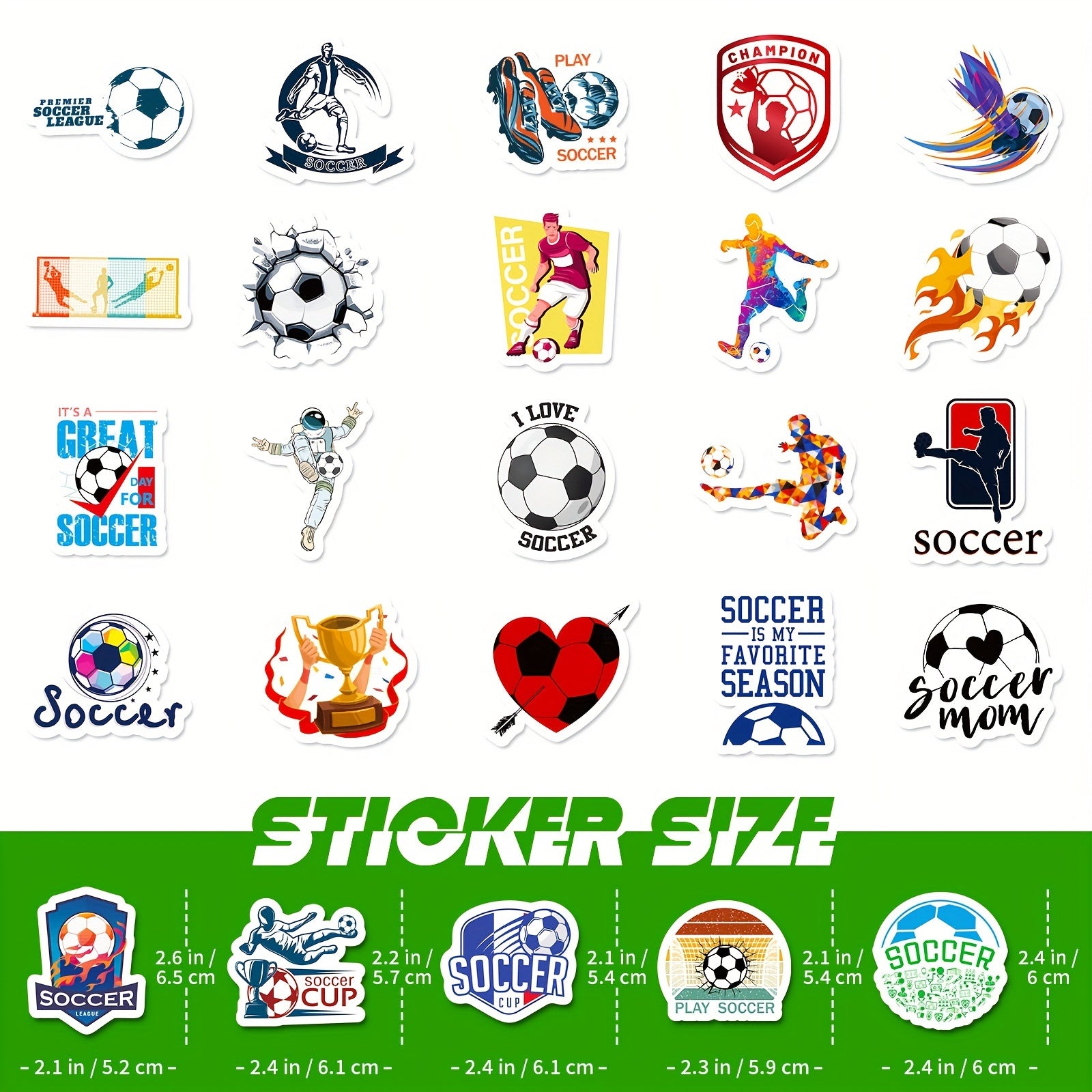 50pcs Football Star Team Graffiti Stickers Waterproof Decor