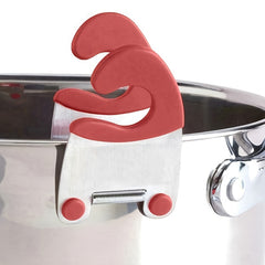 Stainless Steel Pot Spoon Holder with Silicone Grip