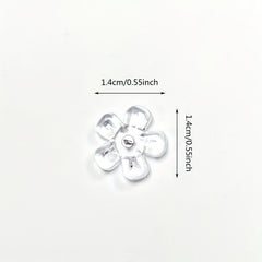 100pcs Transparent Flower Push Pins Thumb Tacks for Bulletin Board