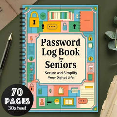 Spiral Password Log Book for Internet and Computer Login