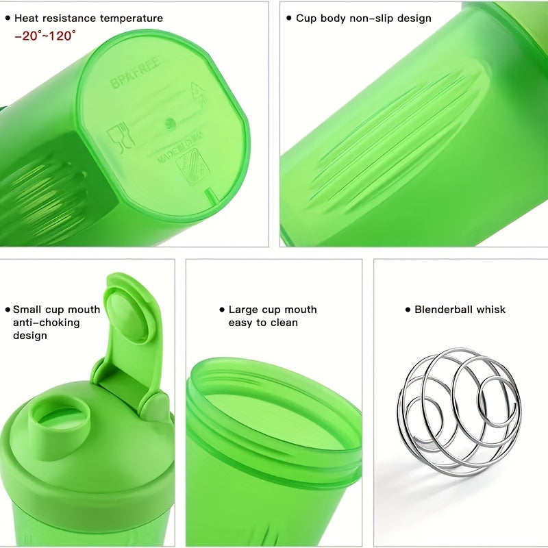 12oz Plastic Shaker Bottle Stainless Blender Ball Protein Mixes