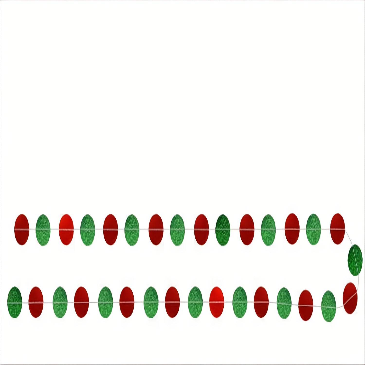 Red & Green Circle Dots Garland Christmas Party Decorations