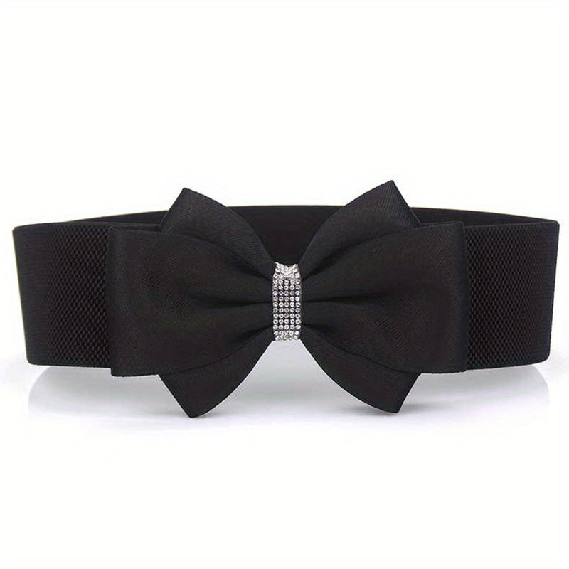 Big Bowknot Wide Belt Plus Size Waistband for Women