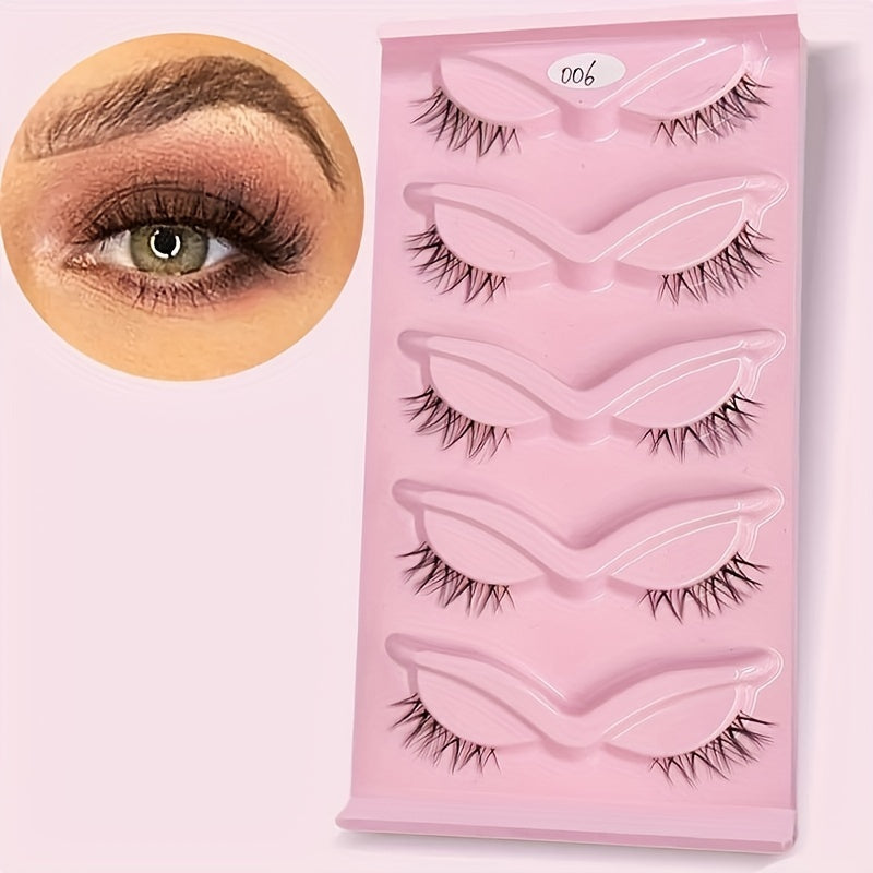 5 Pairs 3D Eye End Lengthening Half Eye Lashes