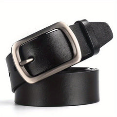 Men's Leather Pin Buckle Belt Cowhide Pants Belt Denim Belt