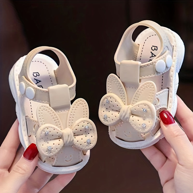 Bunny Bow Kids Sandals Comfortable Secure Buckle Closure