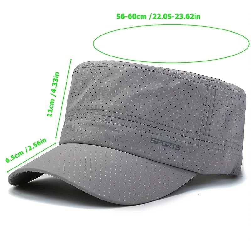 Outdoor Sun Visor Mesh Flat Hat for Men and Women