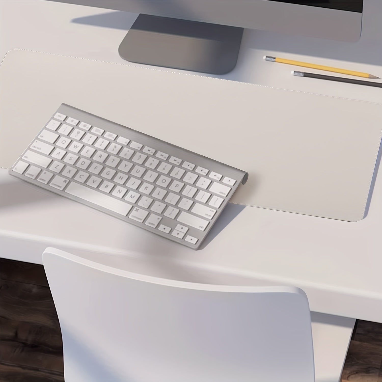 Leather Desk Pad 60x23.6in Non-Slip PU Desktop Decorative Pad