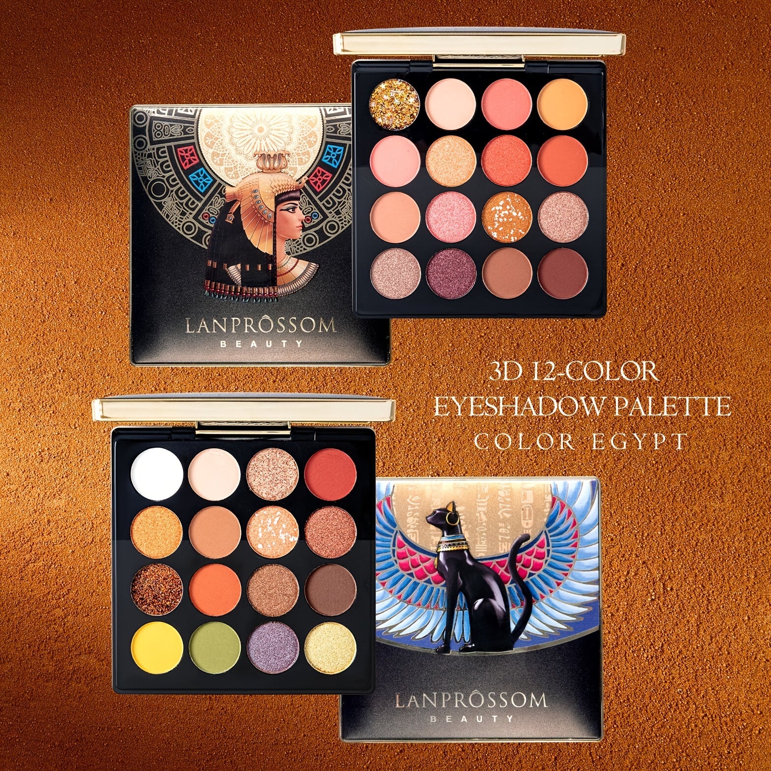 Egyptian Style Eyeshadow Palette Soft Waxy Smooth