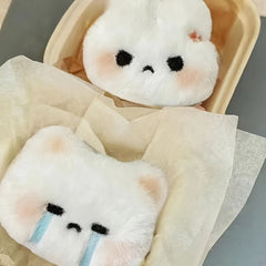 2 Cute Plush Cartoon Keychains Backpack Handbag Decoration Christmas Gift