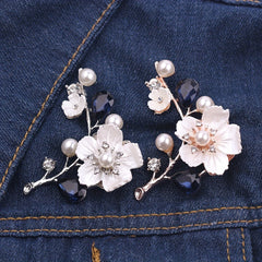 Crystal Plum Blossom Brooch Pin for Party Jewelry Gift