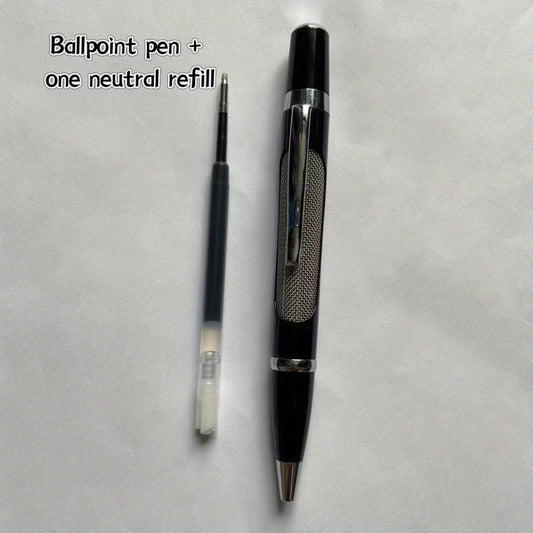 Metal Roller Ballpoint Pen with Telescopic Gel Pen and Refill