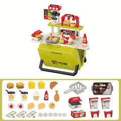 Kids BBQ Fast Food Candy Ice Cream Kitchen Toy Set