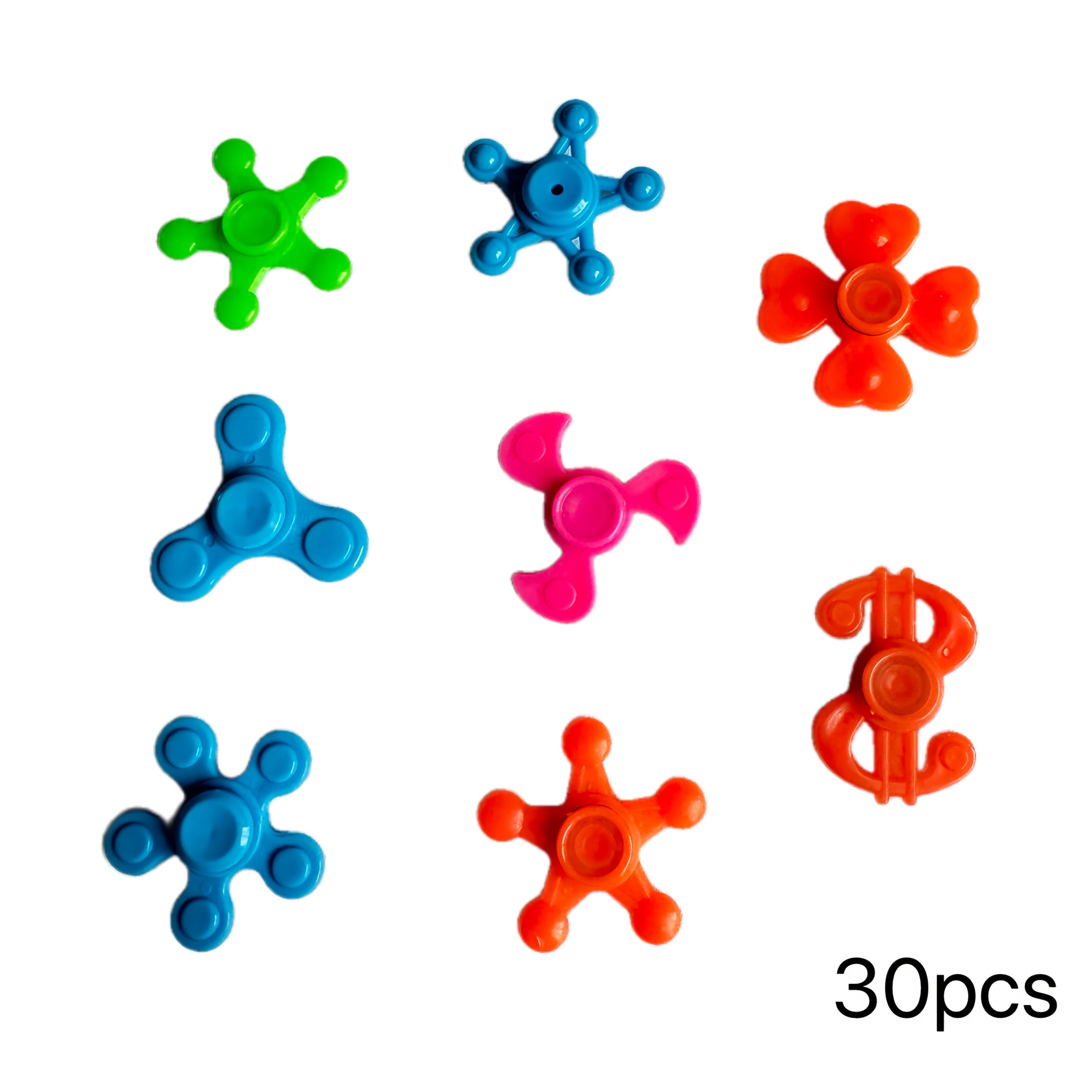 30 Mini Fidget Spinners Assorted Colors Relax Toys Party Classroom