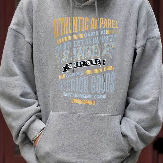 Men's Authentic Print Hoodie for Spring Fall
