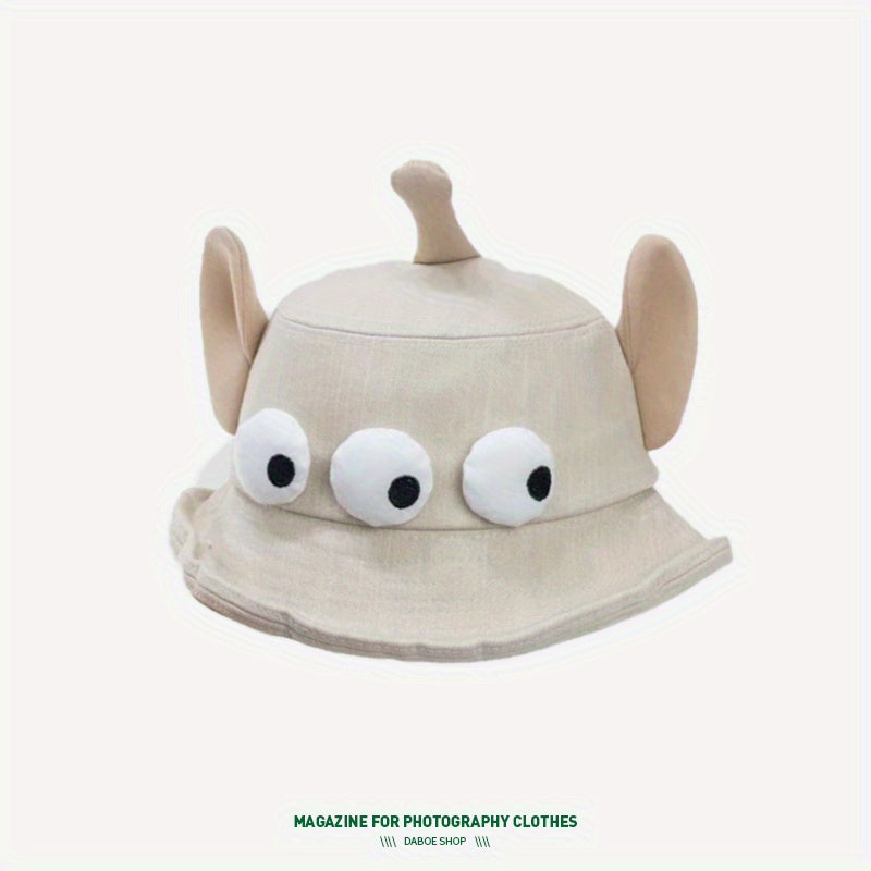 Three Eye Monster Bucket Hat Sun Protection Basin Hat For Man