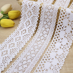 2 Yards Cotton Lace Trim Crochet Sewing Lace for Crafts Gift Package