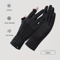 Casual Thin Breathable Sunscreen Gloves Elastic UV Protection