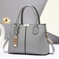 Large Capacity Tote Handbag Casual PU Leather Shoulder & Crossbody Bag